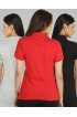 Campus Sutra Solid Women's Polo T-Shirt(Pack of 3)